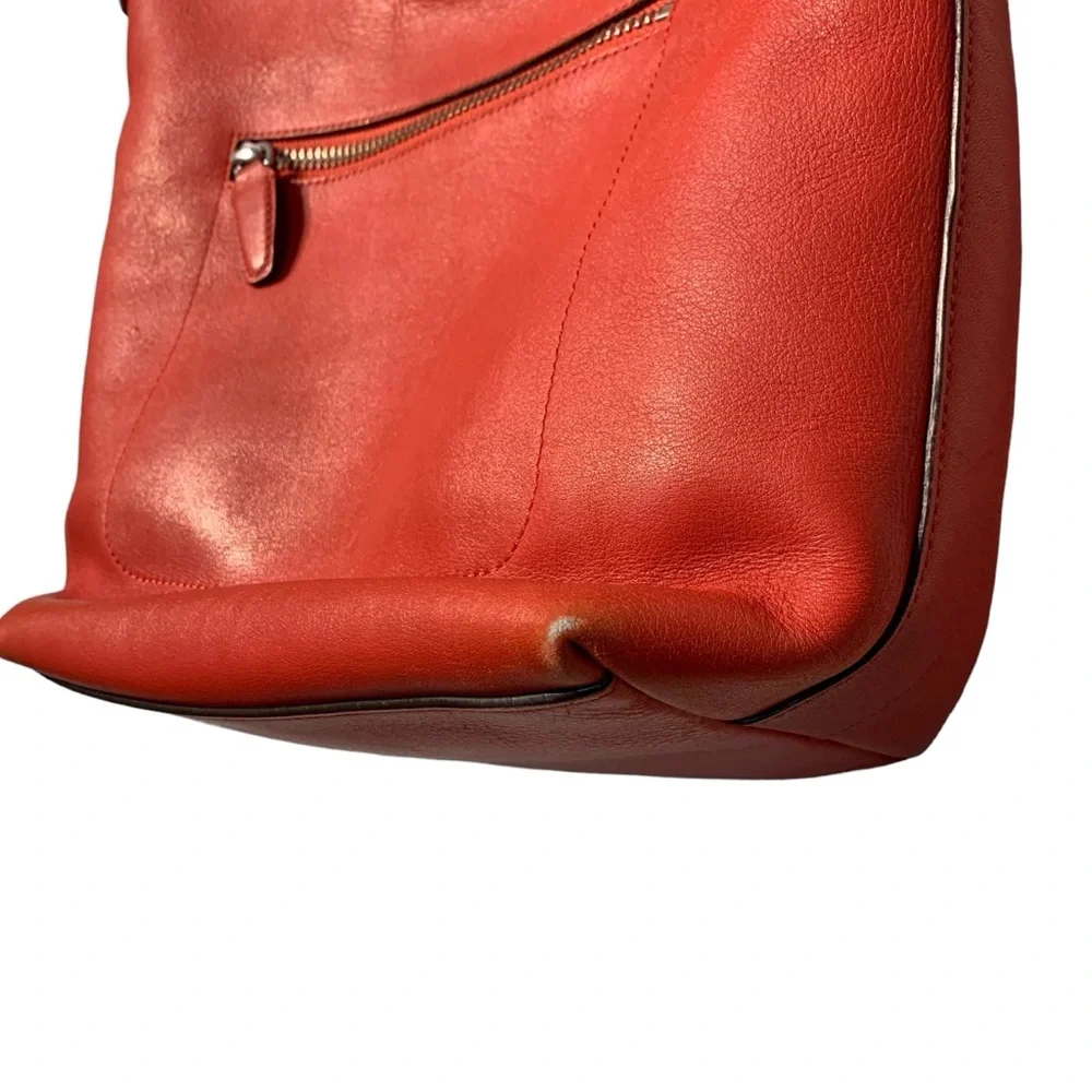 Coach Legacy Leather Hobo Shoulder Bag Burnt Red Adjustable Strap Purse